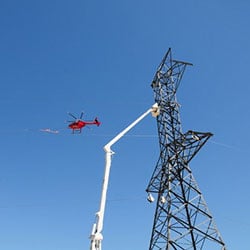 Central Ferry-Lower Monumental - transmission line construction, helicopter