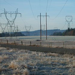 Chehalis-Raymond No 1 - power poles, transmission line