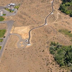 Priest Rapids Recreation Area Shoreline Trail - aerial, parking, trailhead