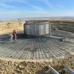 Tucannon River Wind Farm footing - Renewable Power Generation