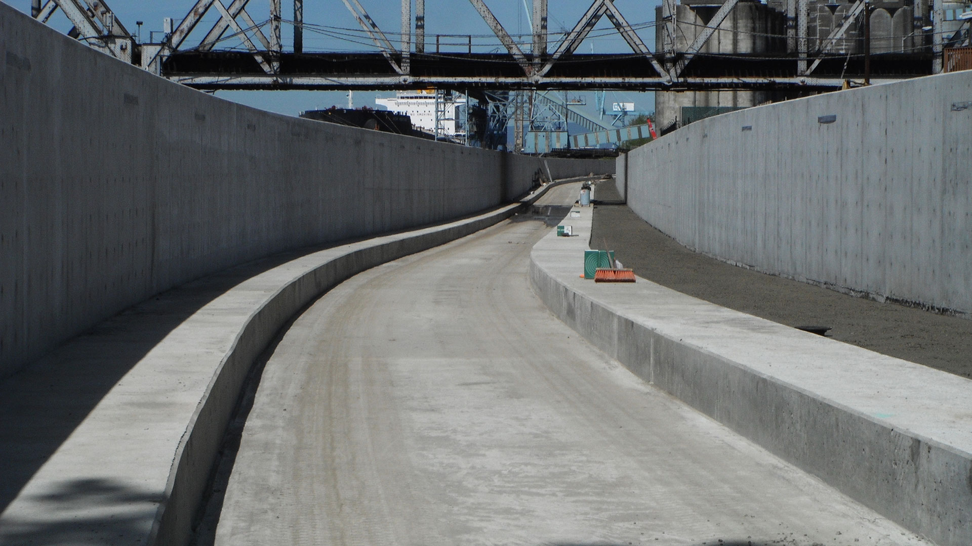 West Vancouver Freight Access Rail Trench - under construction